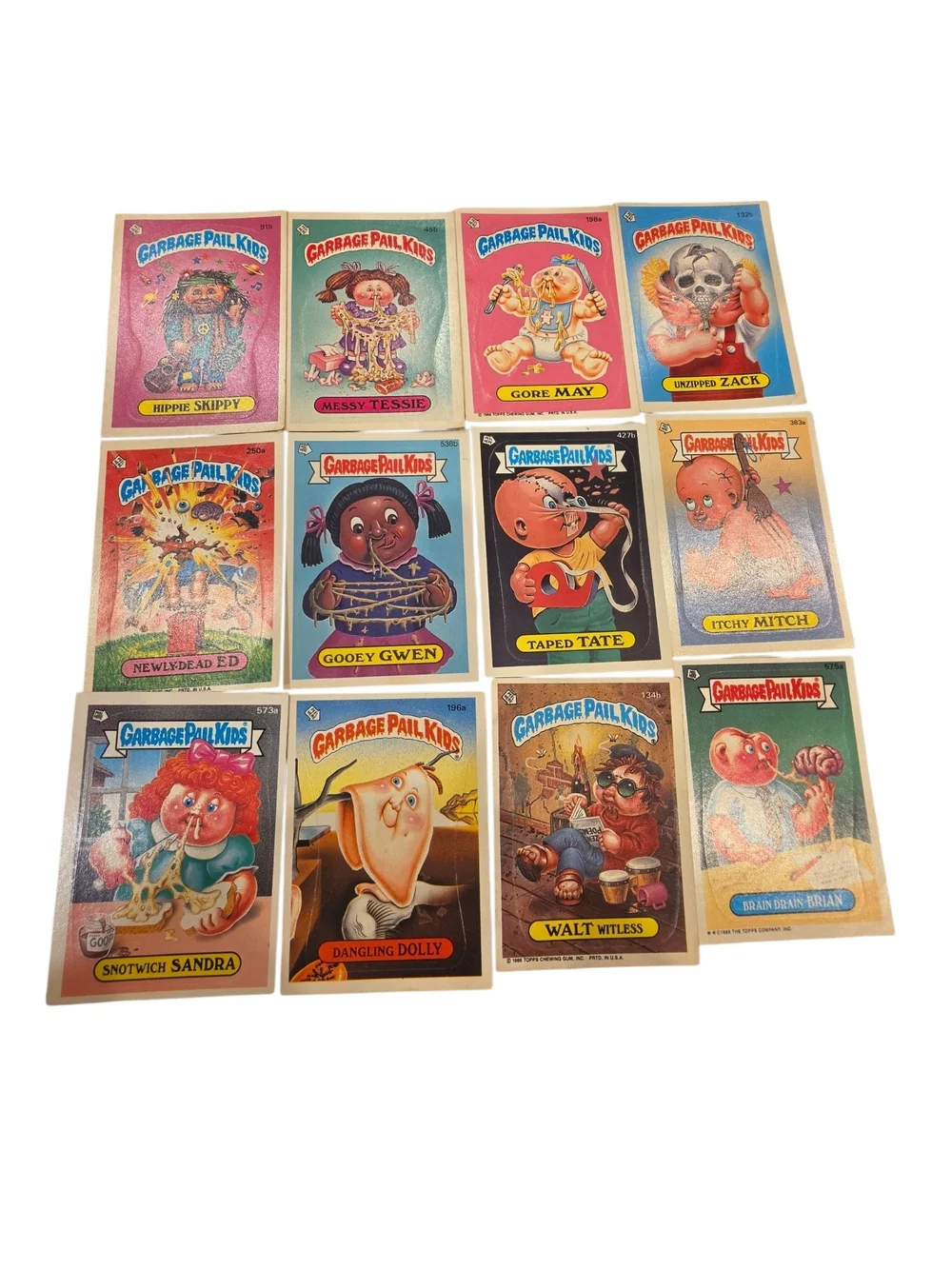 Vintage Garbage Pail Kids Card Lot of 12 Mixed Series & Years Puzzle Pieces